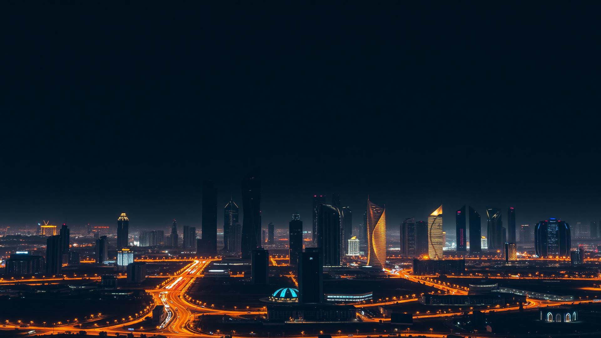 Riyadh skyline at night